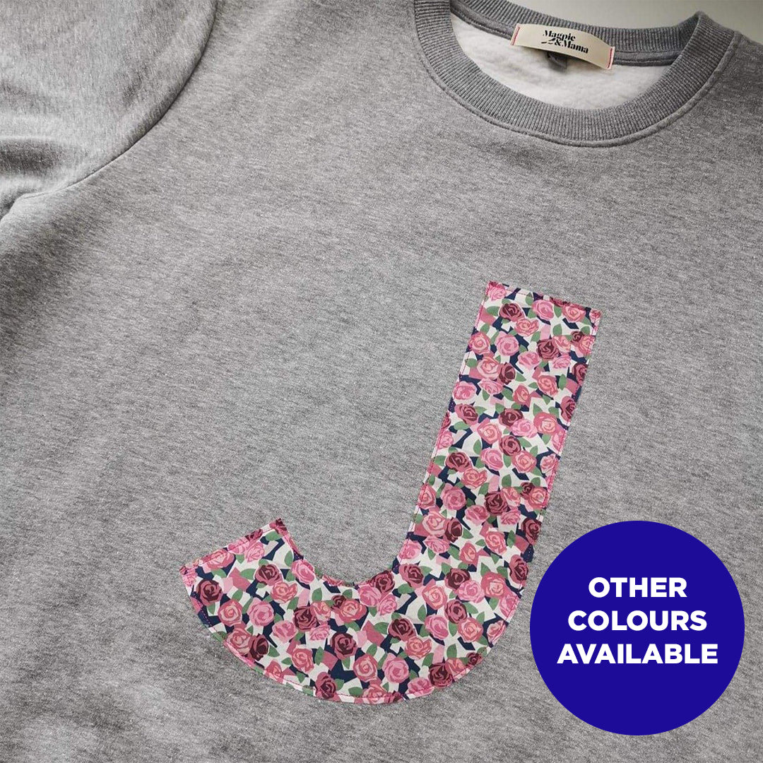 Monogram Flower (Choose Your Alphabet) Sweatshirts (12Colors) – I